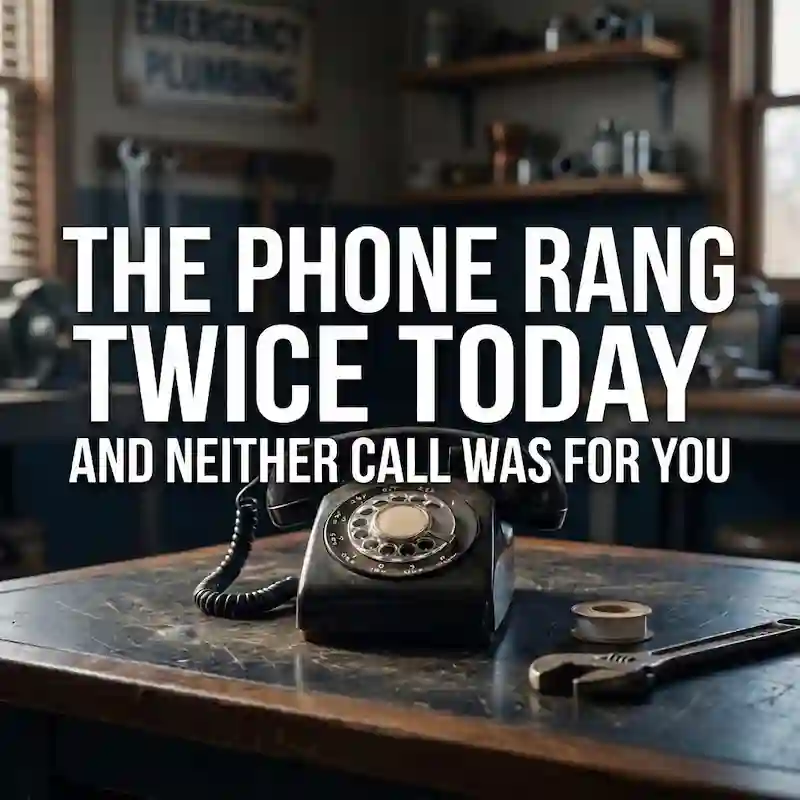 sparklocalmarketing-plumbing-seo-marketing old phone sits on desk in plumbing office